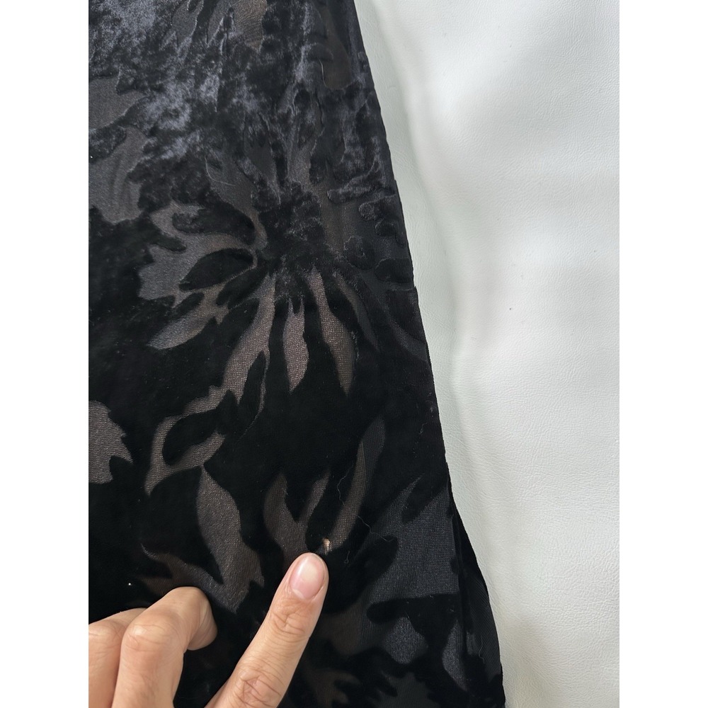 Tadashi Shoji Black Nude Lace & Mesh Maxi Cocktail Dress Size XS - Picture 10 of 16